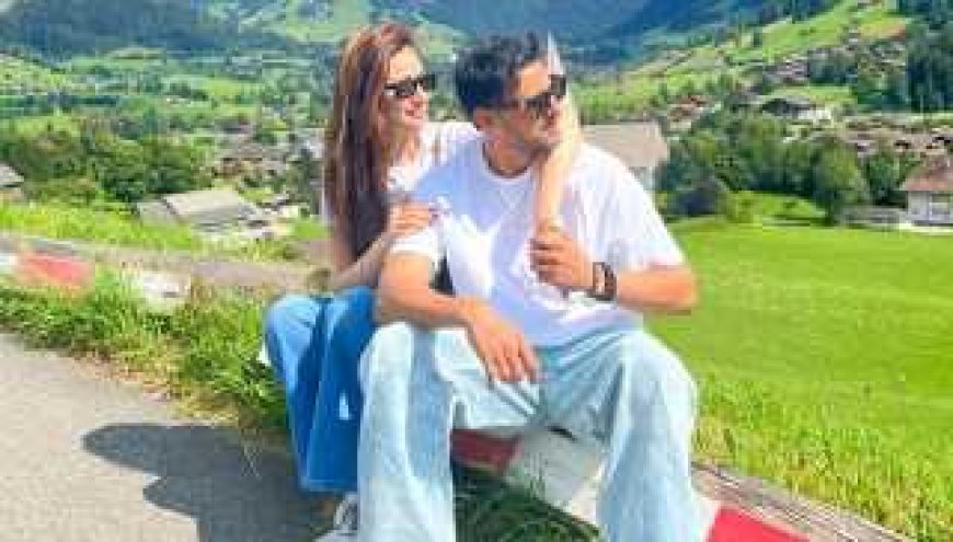 "Khaani" actress posts snaps on social media, posing with her husband in Switzerland's mountains