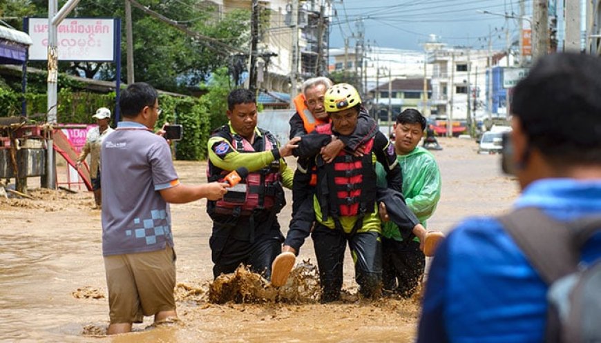 Destruction reaches northern Laos inundating villages and farmland with at least one dead due to Super Typhoon