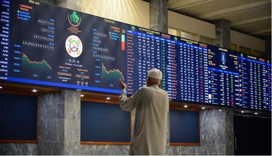 KSE-100 Index fluctuates amid political tensions, recording a high of 99,819.59 and a low of 94,180.59